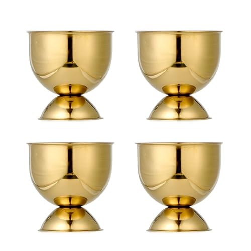 SXTYYH Edelstahl Eierbecher for Weich Gekochte Eier Kleiner Frühstücks-Egg Holder for Hart Gekochte Eier Küchenutensilien Eierhalter for Den Esstisch(Gold,4Pcs) von SXTYYH
