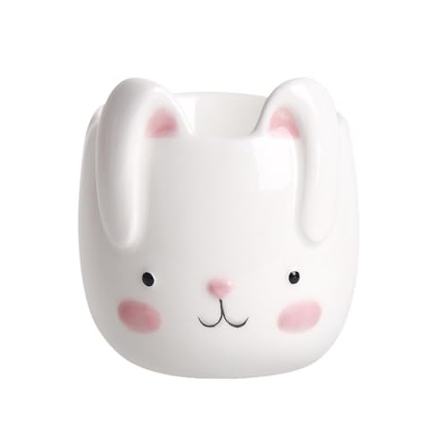 SXTYYH Einfacher Keramik-Eierbecher Porzellan for Weich Gekochte Eier Kreativer Niedlicher Frühstücks-Egg Holderständer for Hart Gekochte Eier Eierhalter Dekoration(White A) von SXTYYH