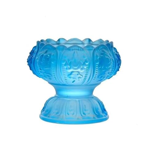 SXTYYH Elegant Glas Eierbecher for Das Frühstück Blumenform Egg Holder for Den Esstisch Party Eier Frühstückseihalter(Blau) von SXTYYH