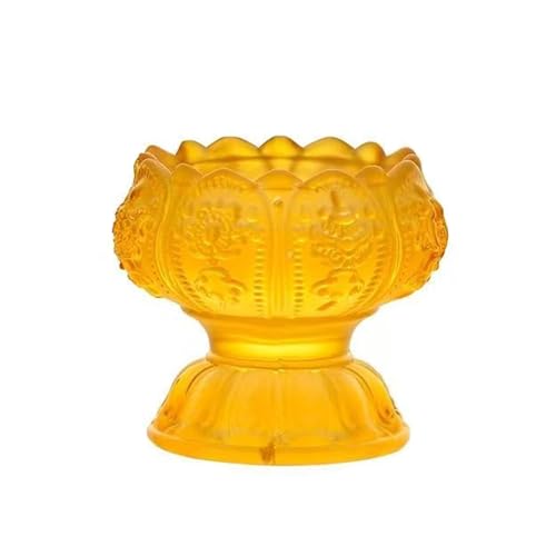 SXTYYH Elegant Glas Eierbecher for Das Frühstück Blumenform Egg Holder for Den Esstisch Party Eier Frühstückseihalter(Gelb) von SXTYYH