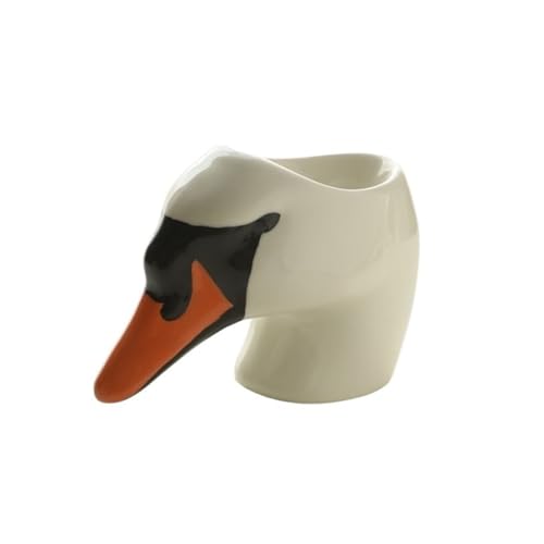 SXTYYH Elegant Keramik Eierbecher for Weich Gekochte Eier Handbemalt Tierförmig Frühstückshalter Egg Holder for Eier Mit Flüssigem Eigelb Eierhalter for Den Esstisch(Schwarz) von SXTYYH