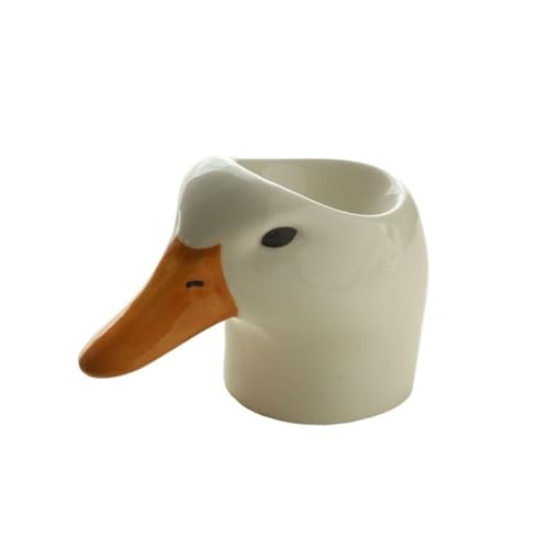 SXTYYH Elegant Keramik Eierbecher for Weich Gekochte Eier Handbemalt Tierförmig Frühstückshalter Egg Holder for Eier Mit Flüssigem Eigelb Eierhalter for Den Esstisch(Weiß) von SXTYYH