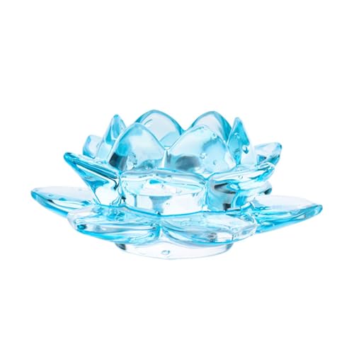 SXTYYH Farbenfrohes Kristallglas Im EuropäIschen Stil for Weich Gekochte Eier Egg Holder Blumenform Klar Dekorativer Eierbecher Frühstück Eier Frühstückseihalter(Blau) von SXTYYH