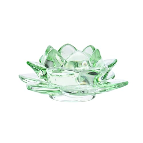 SXTYYH Farbenfrohes Kristallglas Im EuropäIschen Stil for Weich Gekochte Eier Egg Holder Blumenform Klar Dekorativer Eierbecher Frühstück Eier Frühstückseihalter(GrüN) von SXTYYH