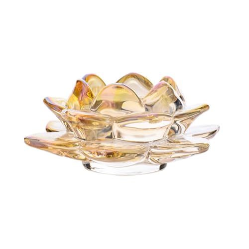 SXTYYH Farbenfrohes Kristallglas Im EuropäIschen Stil for Weich Gekochte Eier Egg Holder Blumenform Klar Dekorativer Eierbecher Frühstück Eier Frühstückseihalter(Light yellow) von SXTYYH