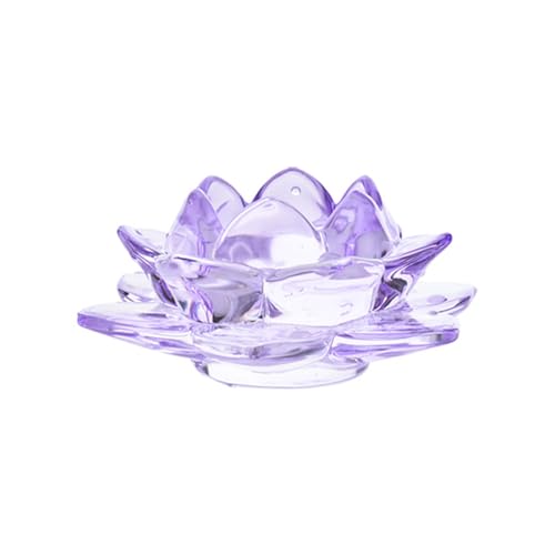 SXTYYH Farbenfrohes Kristallglas Im EuropäIschen Stil for Weich Gekochte Eier Egg Holder Blumenform Klar Dekorativer Eierbecher Frühstück Eier Frühstückseihalter(Purple) von SXTYYH