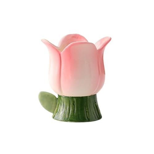 SXTYYH Frühstück Keramik Eierbecher Blumenformen Egg Holder for Gekochte Eier Eierhalter Kreative Geschenke Dekoration for Küche Und Esszimmer(Pink) von SXTYYH