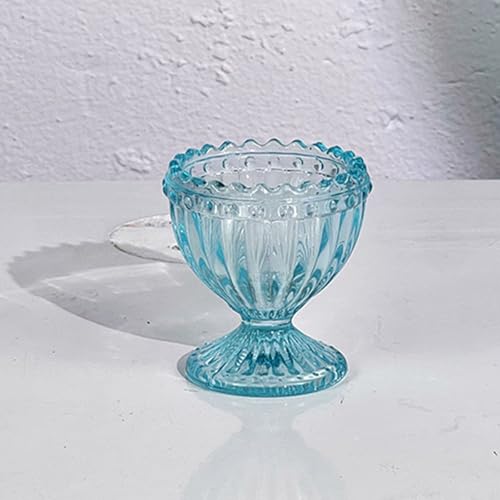 SXTYYH Glas Egg Holder for Weichgekochte Eier Transparent Frühstück Eierbecher Elegantes Design Ostern Eierhalter for Zu Hause Party Tischdekoration(Blau) von SXTYYH