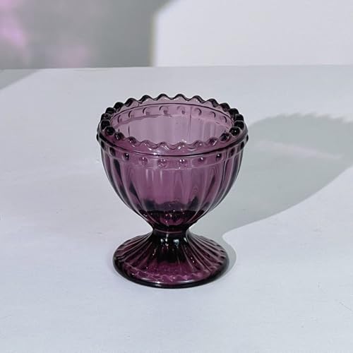 SXTYYH Glas Egg Holder for Weichgekochte Eier Transparent Frühstück Eierbecher Elegantes Design Ostern Eierhalter for Zu Hause Party Tischdekoration(Dark purple) von SXTYYH