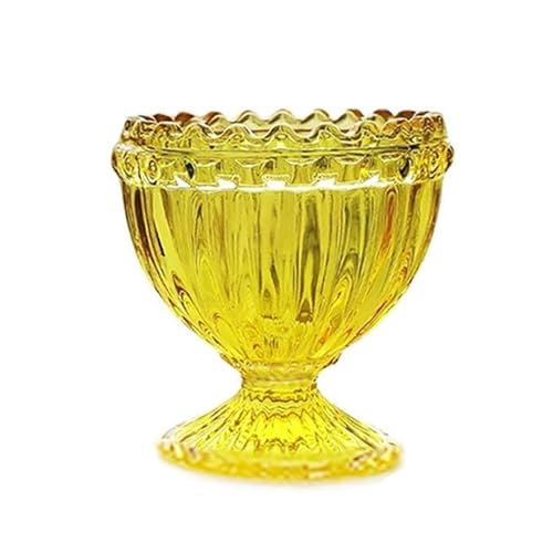 SXTYYH Glas Egg Holder for Weichgekochte Eier Transparent Frühstück Eierbecher Elegantes Design Ostern Eierhalter for Zu Hause Party Tischdekoration(Gelb) von SXTYYH