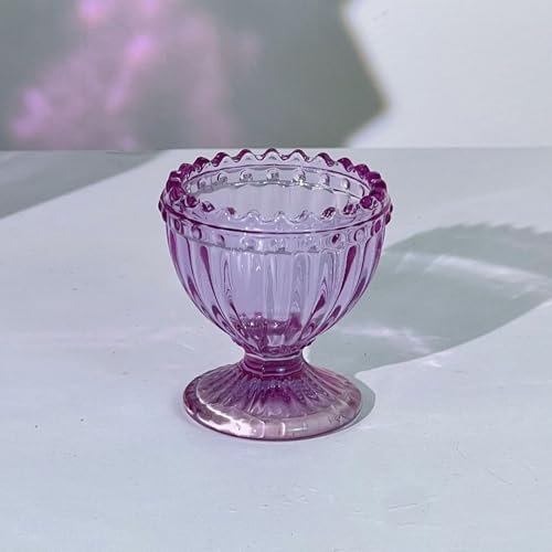 SXTYYH Glas Egg Holder for Weichgekochte Eier Transparent Frühstück Eierbecher Elegantes Design Ostern Eierhalter for Zu Hause Party Tischdekoration(Purple) von SXTYYH