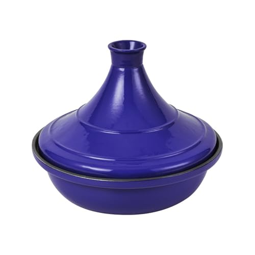 SXTYYH Gusseisen Emaille-Topf Tajine Topf Zum Kochen Tagine Marokko for Herd Und Backofen, Verbessert Den Geschmack for Restaurantqualität(Blau,28cm) von SXTYYH