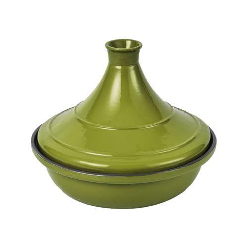 SXTYYH Gusseisen Emaille-Topf Tajine Topf Zum Kochen Tagine Marokko for Herd Und Backofen, Verbessert Den Geschmack for Restaurantqualität(GrüN,28cm) von SXTYYH