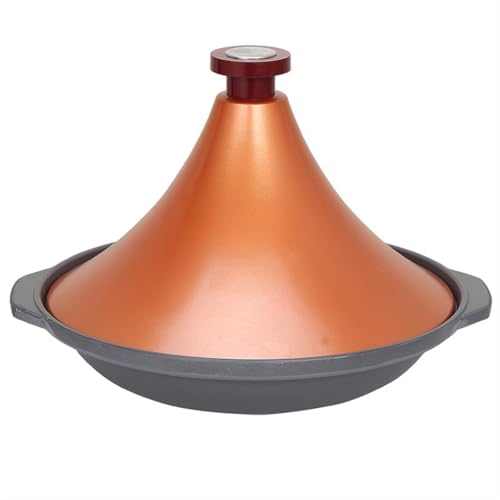 SXTYYH Japanischer Stil Aluminiumlegierung Tajine Topf Zum Kochen Tagine Marokko Zum Langsamen Schmoren, Reis Aus Dem Tontopf Keramik Auflaufform(30cm) von SXTYYH