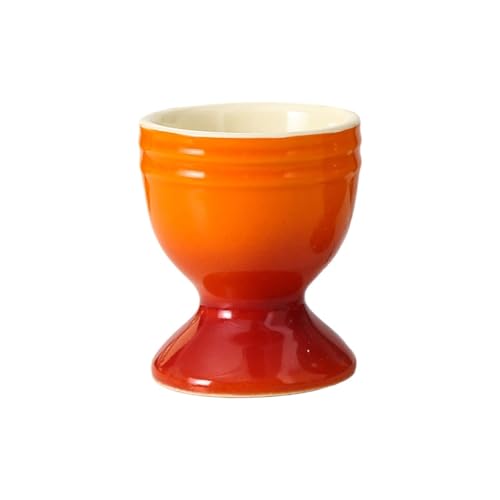 SXTYYH Keramik Egg Holder for Weich Gekochte Eier Kreativ Eier Frühstückseihalter Frühstück Eierbecher Elegantes Design for Zu Hause(Orange) von SXTYYH