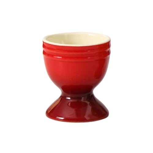 SXTYYH Keramik Egg Holder for Weich Gekochte Eier Kreativ Eier Frühstückseihalter Frühstück Eierbecher Elegantes Design for Zu Hause(Rot) von SXTYYH