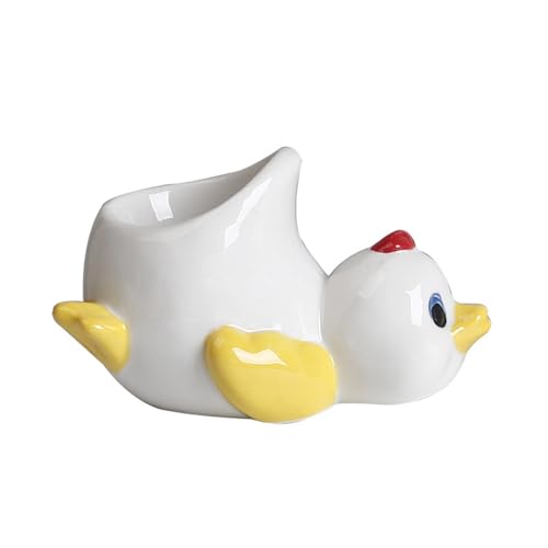 SXTYYH Keramik Egg Holder for Weich Gekochte Eier SüßEs KüKen Frühstück Eierbecher for Hart Gekochte Eier Stabile Basis Mikrowellengeeignet Spülmaschinenfest Eierhalter for Die Küche(White A) von SXTYYH