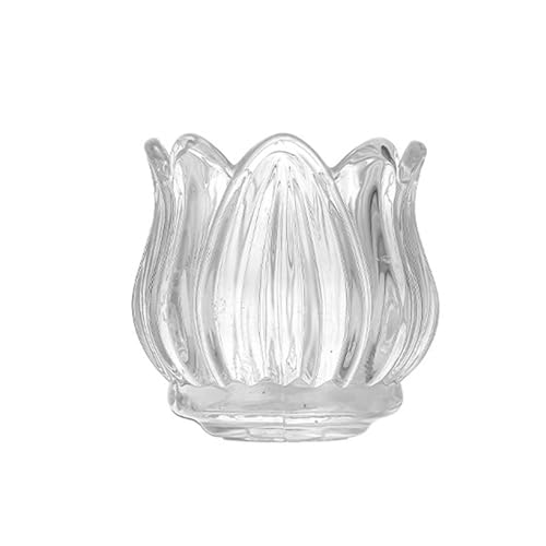 SXTYYH Klares Glas Eierbecher for Weich Gekochte Eier Frühstück Kristall Hart Gekochte Egg Holder Blumenform Eierhalter for Elegante Tischdekoration(Clear) von SXTYYH