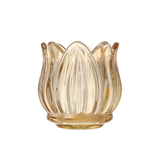SXTYYH Klares Glas Eierbecher for Weich Gekochte Eier Frühstück Kristall Hart Gekochte Egg Holder Blumenform Eierhalter for Elegante Tischdekoration(Gelb) von SXTYYH
