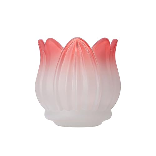SXTYYH Klares Glas Eierbecher for Weich Gekochte Eier Frühstück Kristall Hart Gekochte Egg Holder Blumenform Eierhalter for Elegante Tischdekoration(Pink) von SXTYYH