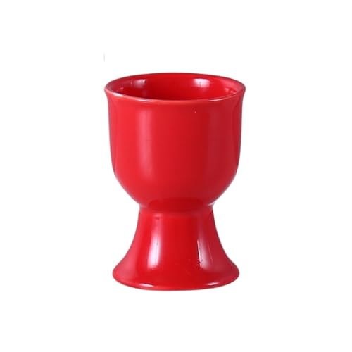 SXTYYH Klassisch Einfarbig Keramik-Eierbecher for Das Frühstück Halter, Egg Holder for Weichgekochte Eier Schlichtes Eierhalter Küchenaccessoires for Das Frühstück(Rot) von SXTYYH