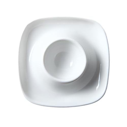 SXTYYH Klassisch Einfarbig Keramik-Eierbecher for Das Frühstück Halter, Egg Holder for Weichgekochte Eier Schlichtes Eierhalter Küchenaccessoires for Das Frühstück(Square) von SXTYYH