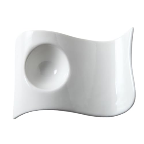 SXTYYH Klassisch Einfarbig Keramik-Eierbecher for Das Frühstück Halter, Egg Holder for Weichgekochte Eier Schlichtes Eierhalter Küchenaccessoires for Das Frühstück(Wavy) von SXTYYH