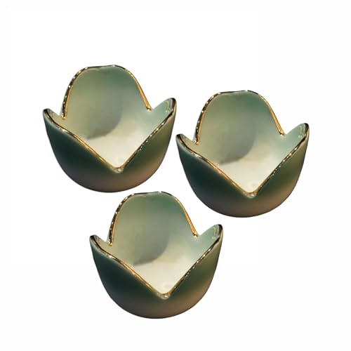 SXTYYH Kreativer Blütenförmiger Keramik-Eierbecherständer for Weich Gekochte Eier 3 Stück Frühstück Eleganter Egg Holder for Hart Gekochte Eier Küchenzubehör Eierhalter(A) von SXTYYH