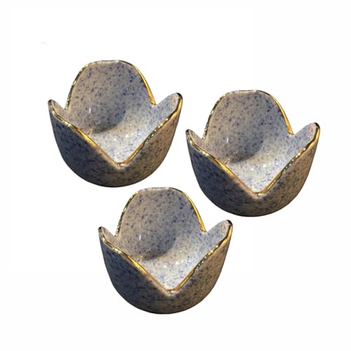 SXTYYH Kreativer Blütenförmiger Keramik-Eierbecherständer for Weich Gekochte Eier 3 Stück Frühstück Eleganter Egg Holder for Hart Gekochte Eier Küchenzubehör Eierhalter(C) von SXTYYH