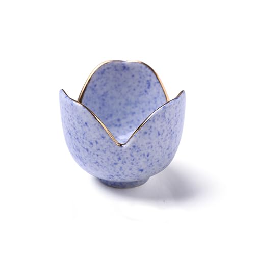 SXTYYH Küche Keramik Eierbecher for Weich Gekochte Eier Frühstücksbegleiter Egg Holder Spülmaschinen- Und Mikrowellengeeignet Elegantes Design Eierhalter for Den Esstisch(Blau) von SXTYYH