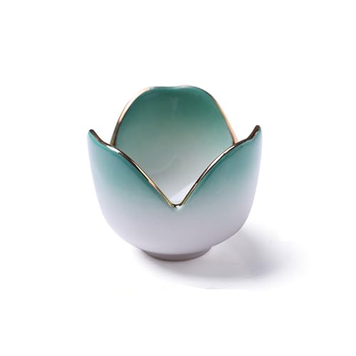 SXTYYH Küche Keramik Eierbecher for Weich Gekochte Eier Frühstücksbegleiter Egg Holder Spülmaschinen- Und Mikrowellengeeignet Elegantes Design Eierhalter for Den Esstisch(GrüN) von SXTYYH