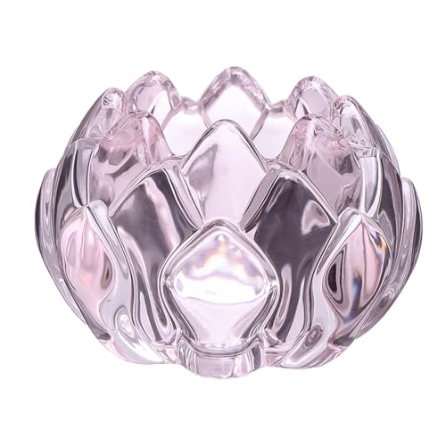 SXTYYH Modernes Kristall Glas Blumenform Eierbecher for Weich Gekochte Eier Transparenter Hart Gekochter Egg Holder Schlankes Design Eierhalter for Das Frühstück(Pink) von SXTYYH