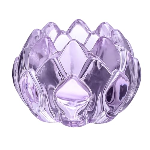 SXTYYH Modernes Kristall Glas Blumenform Eierbecher for Weich Gekochte Eier Transparenter Hart Gekochter Egg Holder Schlankes Design Eierhalter for Das Frühstück(Purple) von SXTYYH