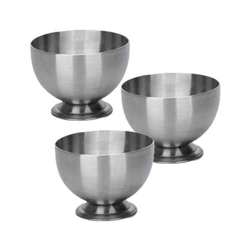 SXTYYH Schlichtes Design Edelstahl 304 Hartgekochte Eierbecher, Egg Holder Frühstück Eierhalter Weichgekochte Eier for Die Heimische Küche Utensilien(3Pcs) von SXTYYH