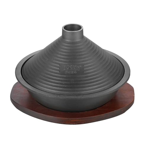 SXTYYH Tajine Topf Traditionell Gusseisen Tagine Marokko Zum Kochen, Gasherd Induktionsherd Universell for Couscous, Eintöpfe(28cm) von SXTYYH