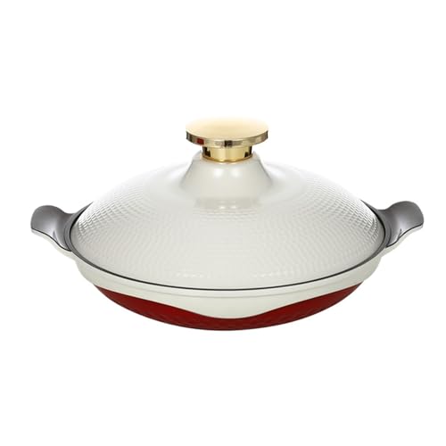 SXTYYH Tajine Topf Zum Kochen Aluminiumlegierung Doppelgriff Multifunktional Antihaftbeschichtet Tagine Marokko Eintopf Auflaufform Slow Cooker for Induktion(32cm) von SXTYYH