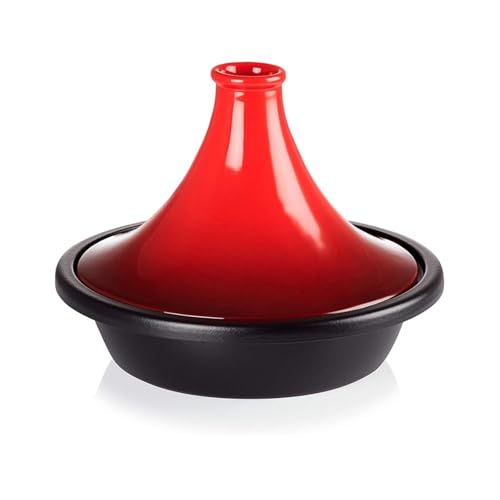 SXTYYH Tajine Topf Zum Kochen Gusseisen Emaille Tagine Marokko Mit Konischem Deckel, for GleichmäßIge Wärmeverteilung Und Feuchtigkeitsspeicherung(27cm) von SXTYYH