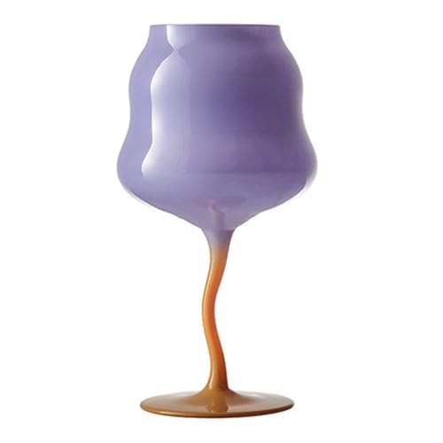 SXTYYH Twist Weingläser Kristall Farbig Weinkelch Candy-Serie Jahrgang Kelch for Rotwein Oder Weißwein Saftglas for Hochzeit Fest Party(Purple) von SXTYYH