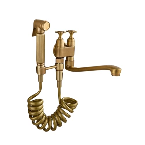 SXWYLZ Antike Bidet Handbrause Set Wandmontage Handbrause Toilette Wasserhahn Geeignet für die Reinigung von Badezimmern mit Mop Pool SXWYLZ Antike Bidet Handbrause Set Wandmontage Handbrause Toilette Wasserhahn Geeignet für die Reinigung von Badezimmern mit Mop Pool von SXWYLZ