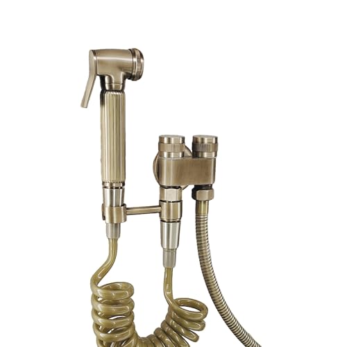 SXWYLZ Antike Handbrause Toilette Set Bidet Brause Set Ein Einlass und Zwei Auslässe Geeignet zum Anschluss an die Toilette Badezimmerreinigung SXWYLZ Antike Handbrause Toilette Set Bidet Brause Set Ein Einlass und Zwei Auslässe Geeignet zum Anschluss an die Toilette Badezimmerreinigung von SXWYLZ