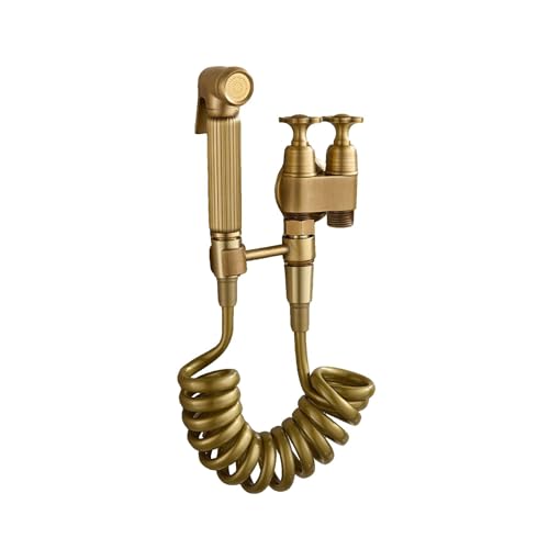 SXWYLZ Bidet Handbrause Set Antike Bidet Hand Shower for Toilet Set mit Zwei Wasserauslässen zum Waschen von Haustieren im Badezimmer von SXWYLZ