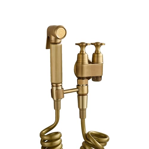 SXWYLZ Bidet Handbrause Set Antike Handbrause Toilette Messing Ein Einlass Zwei Auslässe Geeignet für die Badezimmerreinigung und Blumenbewässerung SXWYLZ Bidet Handbrause Set Antike Handbrause Toilette Messing Ein Einlass Zwei Auslässe Geeignet für die Badezimmerreinigung und Blumenbewässerung von SXWYLZ
