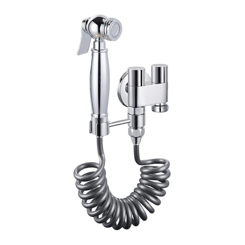 SXWYLZ Bidet Handbrause Set Handbrause Toilette Messing Einem Einlass und Zwei Auslässen Geeignet für die Badezimmerreinigung und das Baden von Haustieren, Chrom SXWYLZ Bidet Handbrause Set Handbrause Toilette Messing Einem Einlass und Zwei Auslässen Geeignet für die Badezimmerreinigung und das Baden von Haustieren, Chrom von SXWYLZ