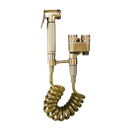 SXWYLZ Bidet Handbrause Wandmontage Wc-Bidet Handbrause Set Ein Einlass Zwei Ausgänge Geeignet zum Spülen von Toiletten und Haustierbädern, Antike Farbe SXWYLZ Bidet Handbrause Wandmontage Wc-Bidet Handbrause Set Ein Einlass Zwei Ausgänge Geeignet zum Spülen von Toiletten und Haustierbädern, Antike Farbe von SXWYLZ