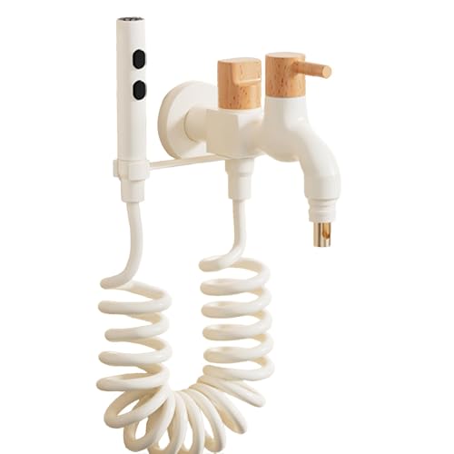 SXWYLZ Bidet Handbrause für Toilette mit Dual Mode Sprühpistole, Halterung, Dual Control Wasserhahn und 2m Federschlauch für Badezimmer, Weiß SXWYLZ Bidet Handbrause für Toilette mit Dual Mode Sprühpistole, Halterung, Dual Control Wasserhahn und 2m Federschlauch für Badezimmer, Weiß von SXWYLZ