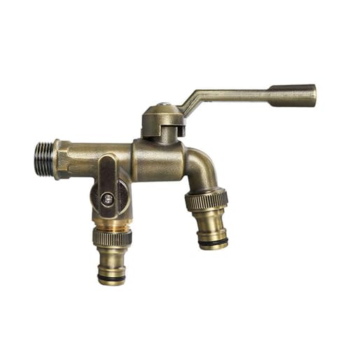SXWYLZ Doppel Wasserhahn Garten Wandmontage Kaltwasserhahn Außenwasserhahn Frostsicher 1/2 Zoll für Gärten, Bronze SXWYLZ Doppel Wasserhahn Garten Wandmontage Kaltwasserhahn Außenwasserhahn Frostsicher 1/2 Zoll für Gärten, Bronze von SXWYLZ