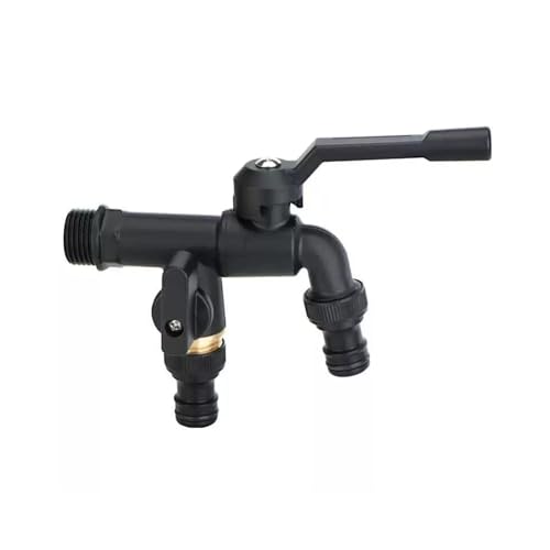 SXWYLZ Doppelwasserhahn 1/2 Zoll Schwarz Wasserhahn Aussen Frostsicher Wasserhahn Wandmontage Kaltwasser zum Autowaschen und Blumengießen SXWYLZ Doppelwasserhahn 1/2 Zoll Schwarz Wasserhahn Aussen Frostsicher Wasserhahn Wandmontage Kaltwasser zum Autowaschen und Blumengießen von SXWYLZ