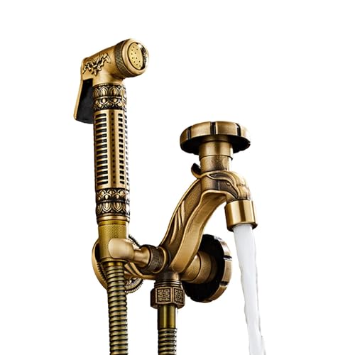 SXWYLZ Hand Shower Toilet Set Antike Bidet Handbrause Set mit Zwei Wasserauslässen zum Waschen von Haustieren im Badezimmer SXWYLZ Hand Shower Toilet Set Antike Bidet Handbrause Set mit Zwei Wasserauslässen zum Waschen von Haustieren im Badezimmer von SXWYLZ