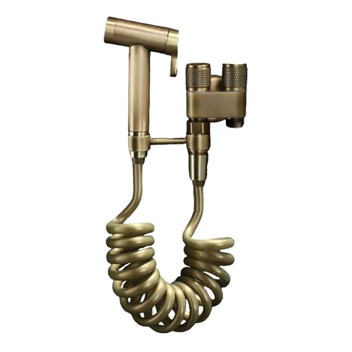 SXWYLZ Handbrause, Handgehaltenes Bidet-Toilettensprühgerät mit Dual-Modus Sprühpistole Dual Control Eckventil Integrierter Halterung und 3m Federschlauch zur Toilettenreinigung SXWYLZ Handbrause, Handgehaltenes Bidet-Toilettensprühgerät mit Dual-Modus Sprühpistole Dual Control Eckventil Integrierter Halterung und 3m Federschlauch zur Toilettenreinigung von SXWYLZ