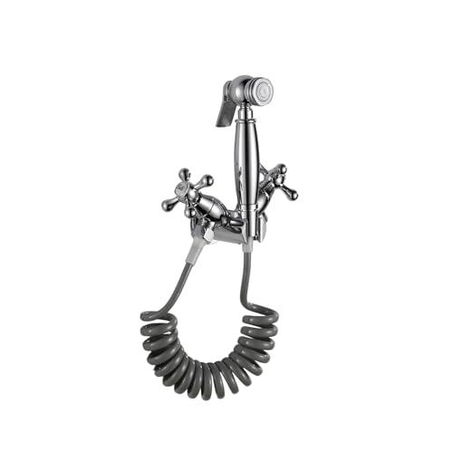 SXWYLZ Retro Handbrause Wc Set Wandmontage Handbrause Toilette mit Zwei Auslässen für das Badezimmer,Chrom SXWYLZ Retro Handbrause Wc Set Wandmontage Handbrause Toilette mit Zwei Auslässen für das Badezimmer,Chrom von SXWYLZ